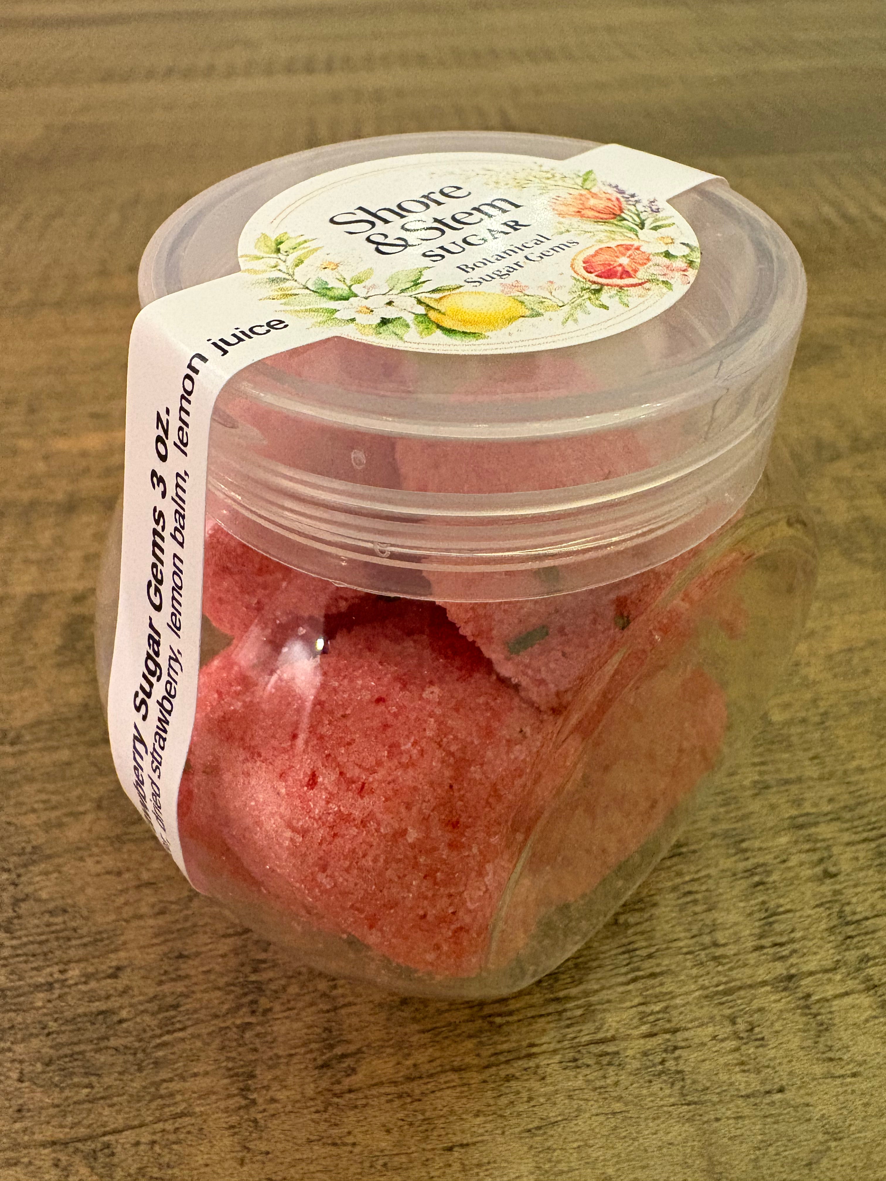 Strawberry & Lemon Balm Sugar Gems
