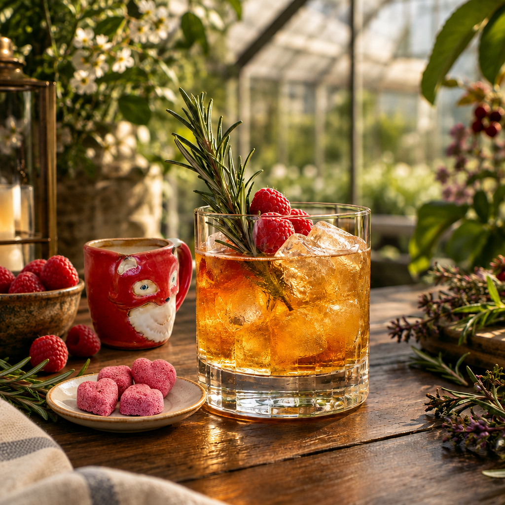 Raspberry & Rosemary Beverage Gems